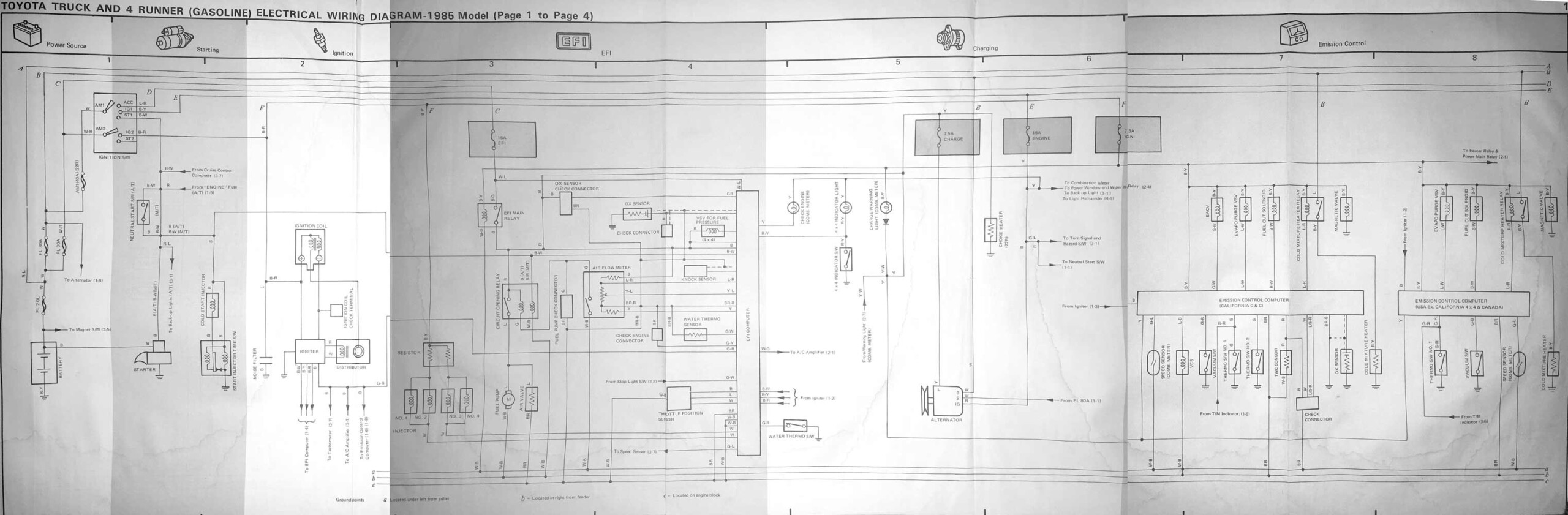 1986 Toyota Headlight Wiring Diagram