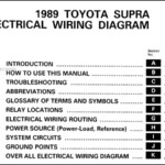 1989 Toyota Supra Wiring Diagram Manual Original