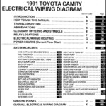 1991 Toyota Camry Wiring Diagram Manual Original