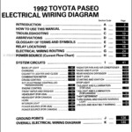 1992 Toyota Paseo Wiring Diagram Manual Original