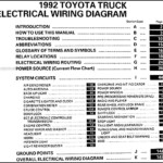 1992 Toyota Truck Wiring Diagram Manual Original