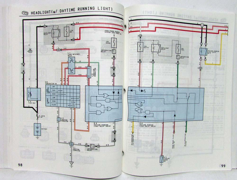 1993 Toyota Corolla Wiring Diagram Manual Original Electrical 