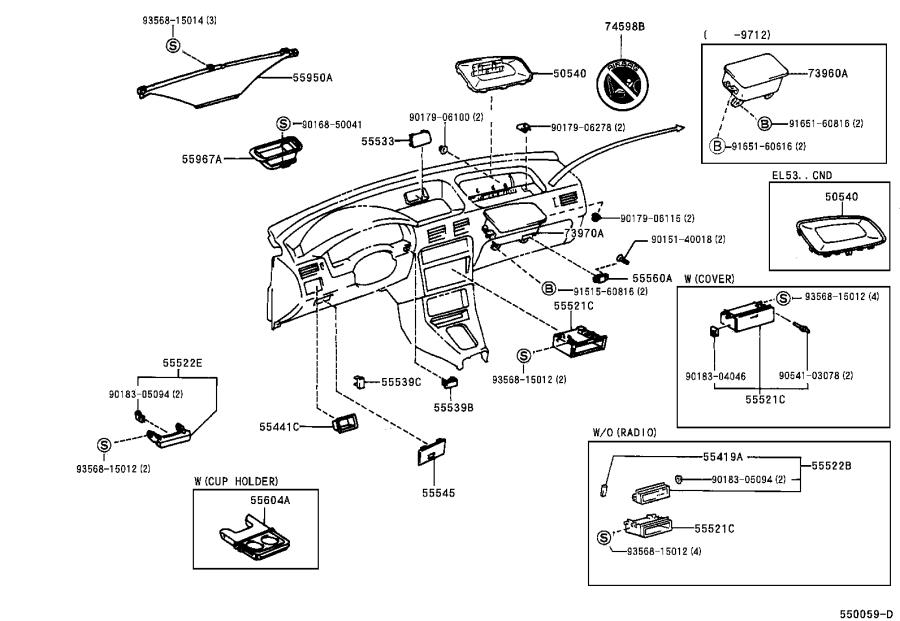 1994 Toyota Corolla Audio RSE 1 Din Box Historical Audio 5552116030 