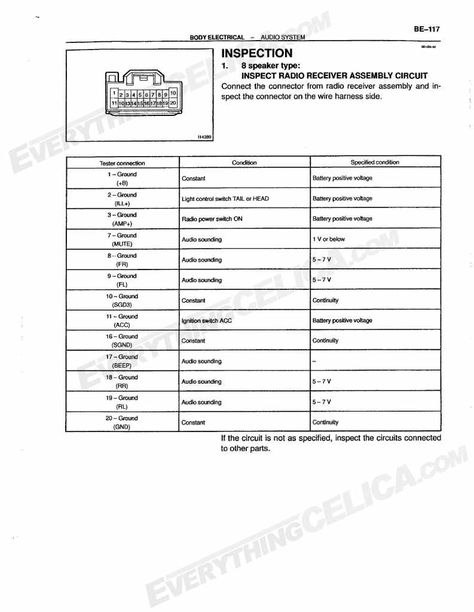 1998 Toyota Radio Wiring Diagram