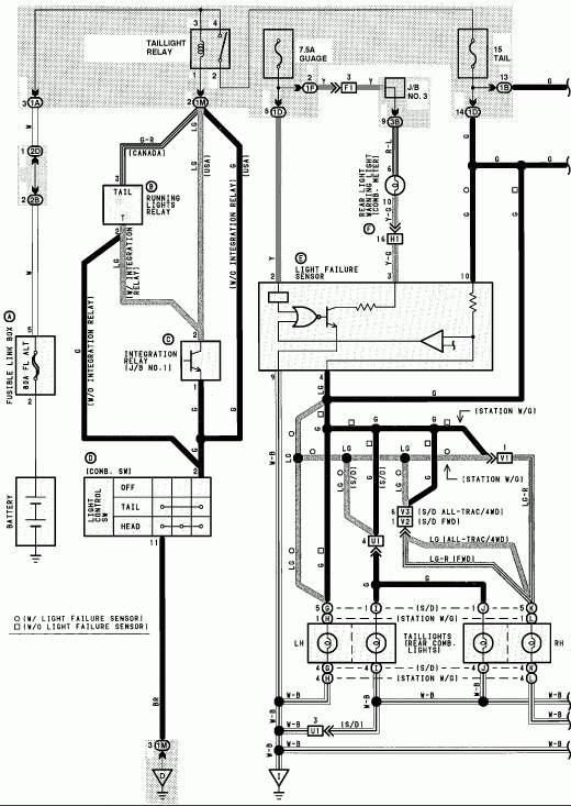 2001 Toyota Camry Wiring Diagram Headlights