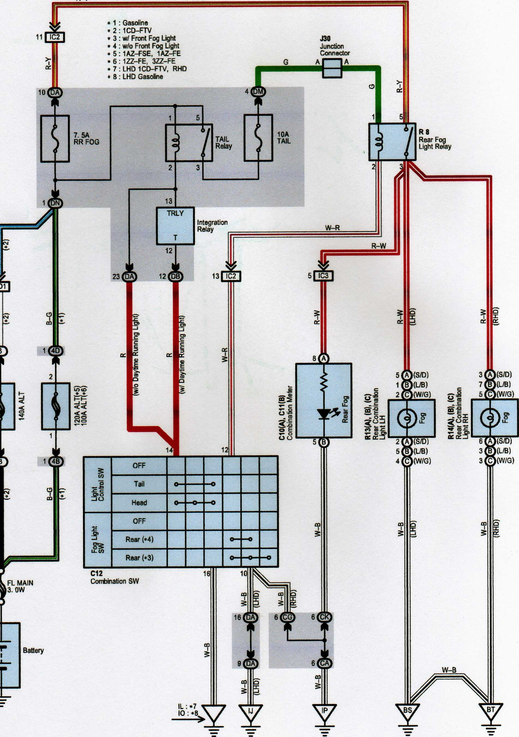 2004 Avensis Rear Lights Wiring Diagram Avensis Club Toyota Owners