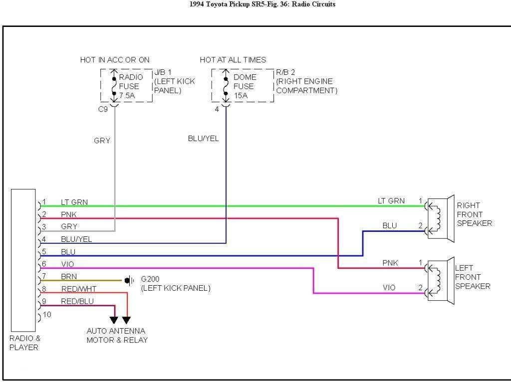 2004 Toyota Hilux Stereo Wiring Diagram Backup Gambar