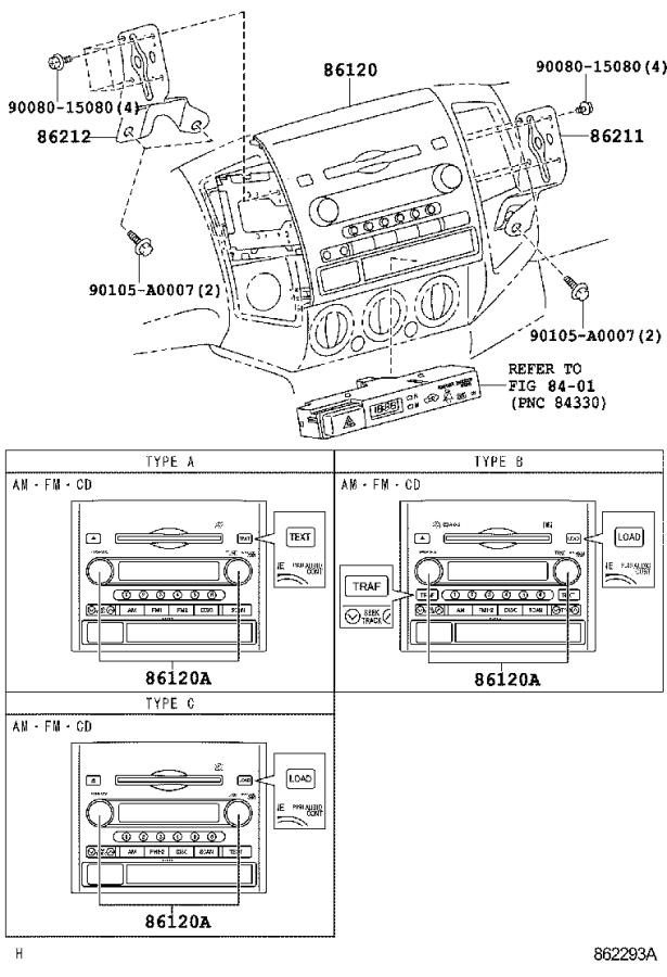 2011 Toyota Tacoma Radio Control Unit PANASONIC AUDIO CONDENSER 