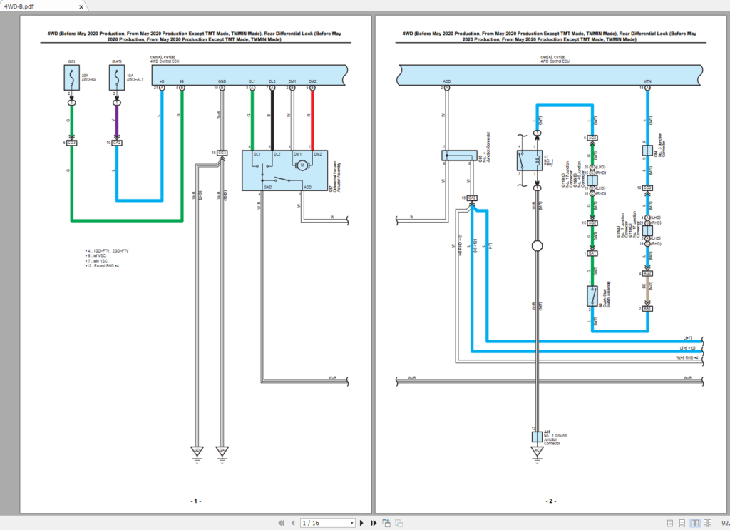 Toyota Fortuner EWD 05 2020 Electrical Wiring Diagram Auto Repair 