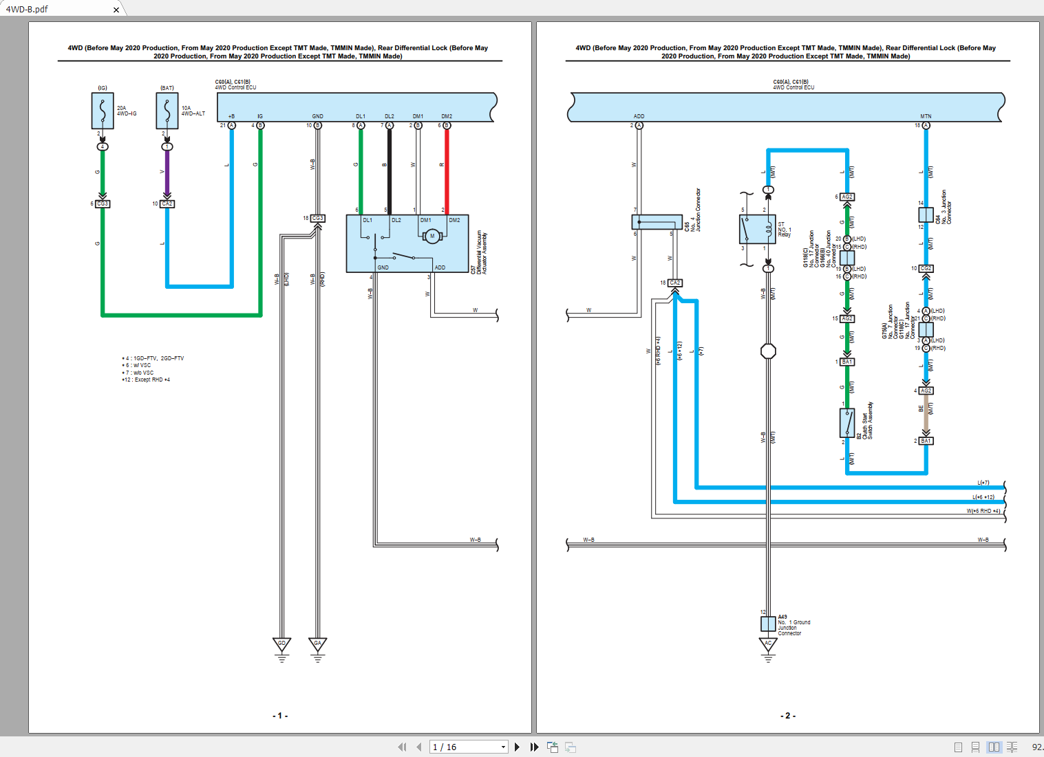 Toyota Fortuner EWD 05 2020 Electrical Wiring Diagram Auto Repair 