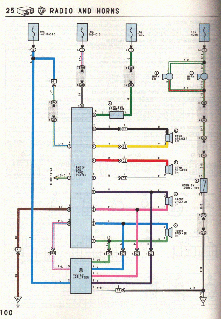 Toyota Speakers Wiring Diagram