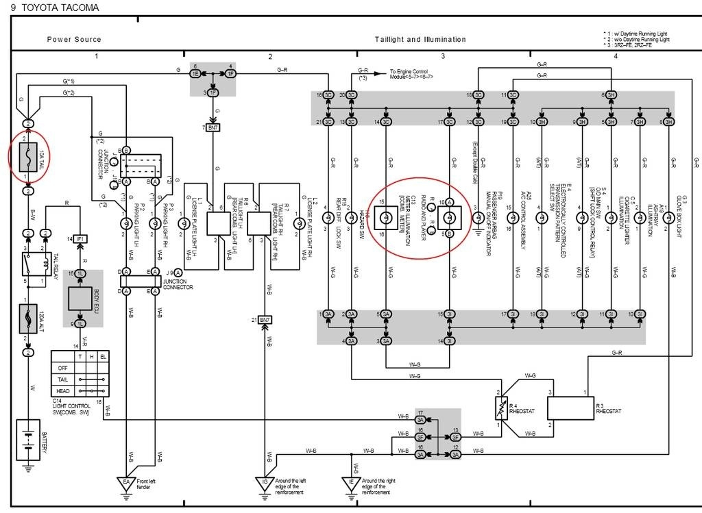 Toyota Tacoma Questions HOW DO I GET MY INSTRUMENT PANEL LIGHTS TO 