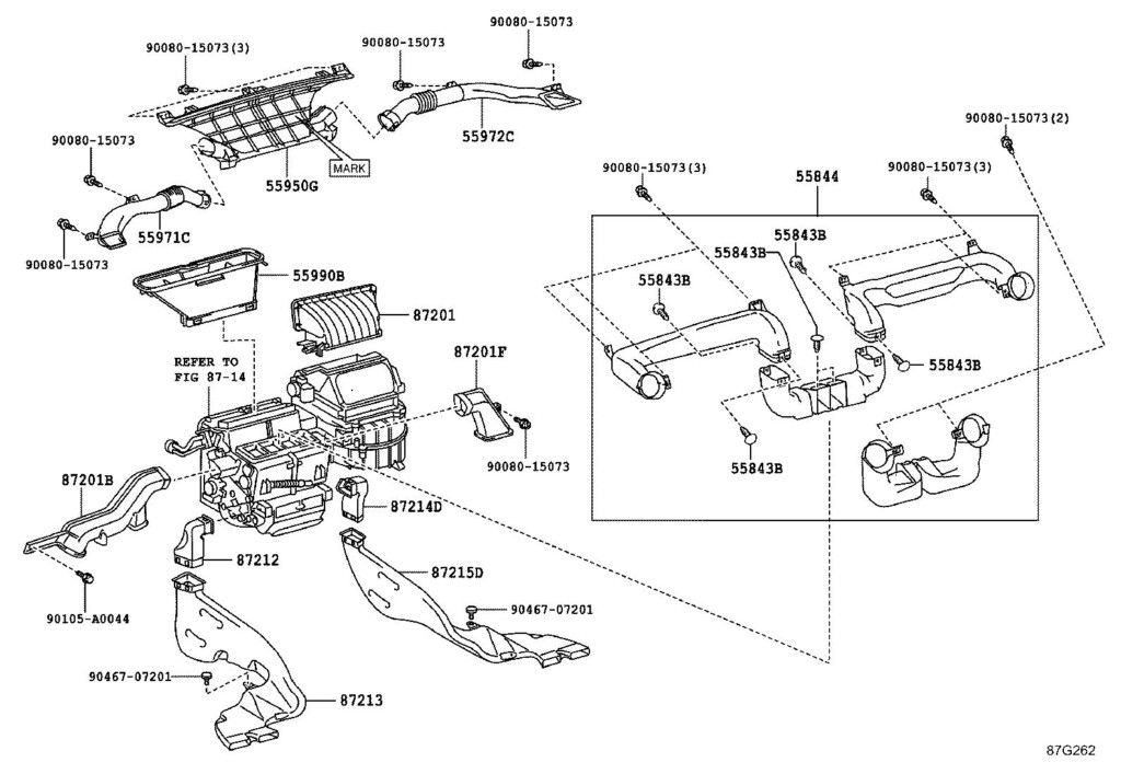 Toyota Tundra Hvac Temperature Control Panel Air Cmax Duct 