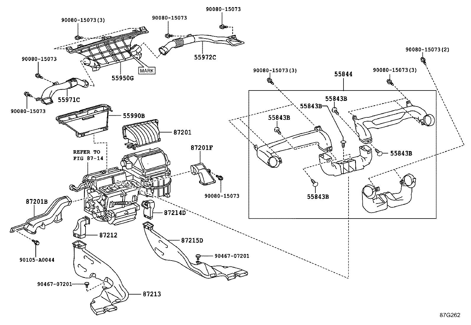 Toyota Tundra Hvac Temperature Control Panel Air Cmax Duct 