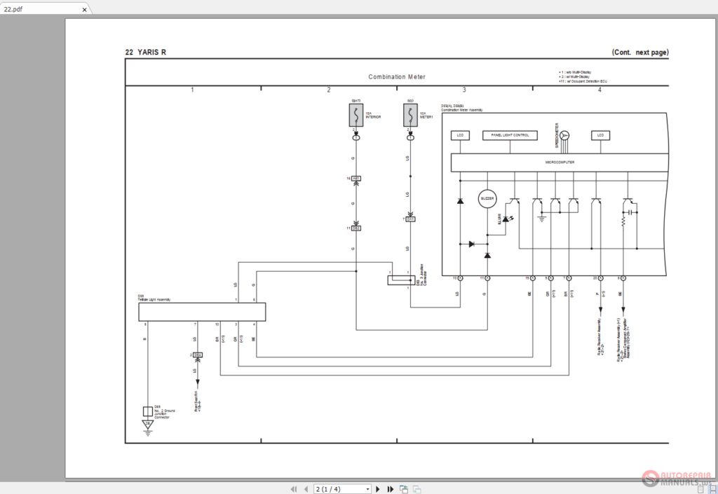 Toyota Yaris 2014 Wiring Diagram